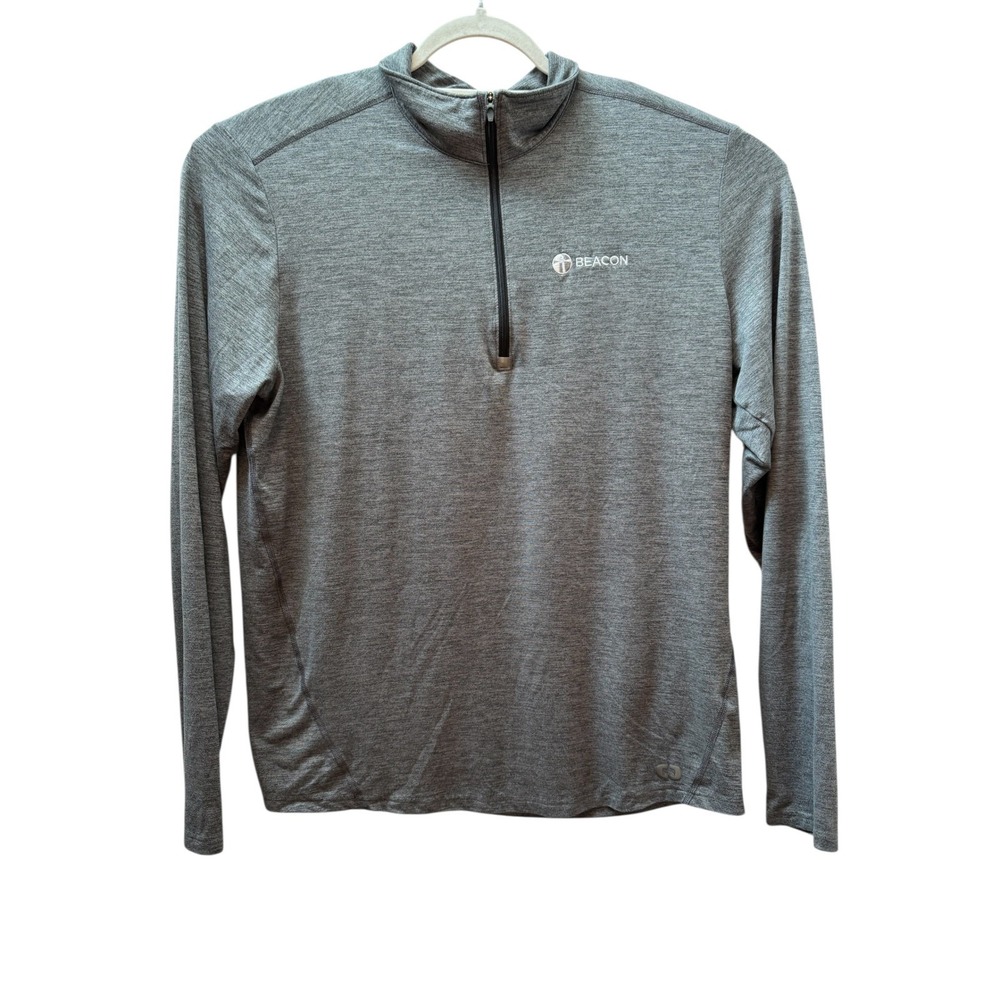 OGIO‎ Beacon Mens XL Gray Quarter Zip Pullover Long Sleeve Athletic Shirt